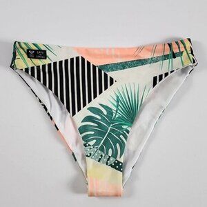 Roxy Women's Save The Swell Tropical Print Bikini Bottom Regular Coverage Sz XS